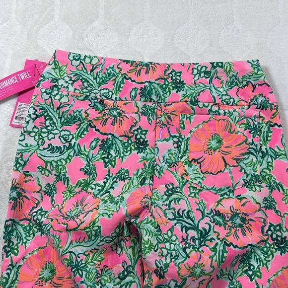 Lilly Pulitzer Womens Pink Green Floral Crop Pants Size 4 NWT Resort Preppy - Picture 12 of 12